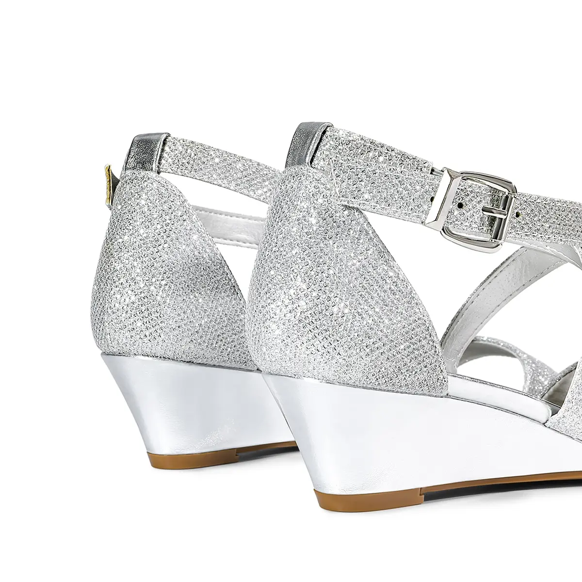 DREAM PAIRS Women's Low Wedge Sandals Ankle Strap Heel Sandal Open Toe Dress Summer Shoes, Size 8 (25mm/1" Heel) | Chic & Stable for Indian Occasions - view 7