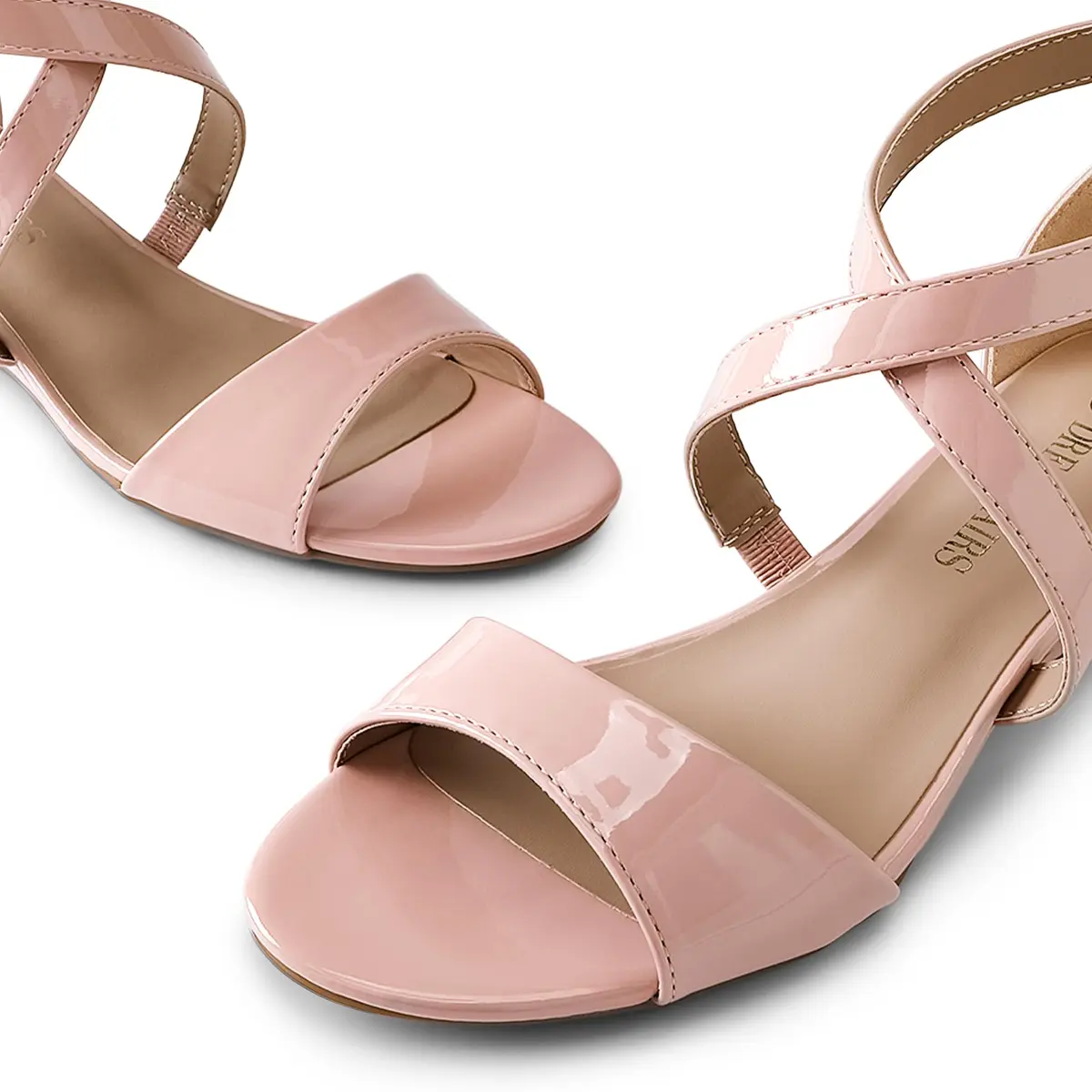 DREAM PAIRS Women's Jones Nude Pat Low Wedge Pump Sandals - 5.1 cm (2 Inch Heel) | Comfortable & Stable for All Occasions - view 4