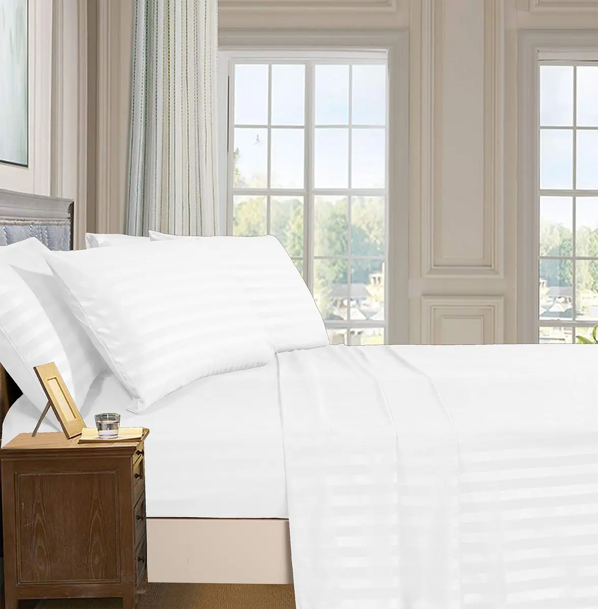 Elegant Comfort Queen Microfiber 6-Piece Sheet Set | Wrinkle-Resistant, 1500 Thread Count, Luxurious & Soft - view 2