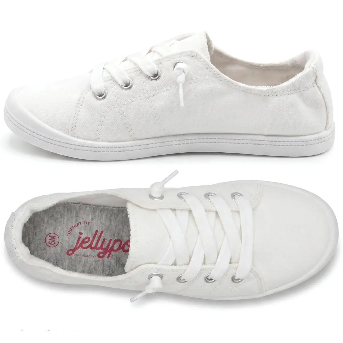 Jellypop Women's Dallas Shoe, White, Size 9 | Lightweight Comfort & Classic Style - view 3