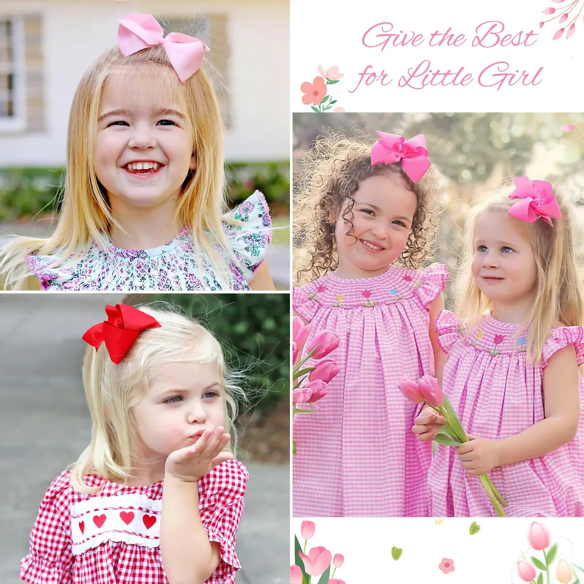 CÉLLOT 40Pcs 4.5 Inch Hair Bow for Girls Toddler Hair Accessories | Bright Rainbow Colors, Handmade, Alligator Clips, 4.5 Inch - view 4