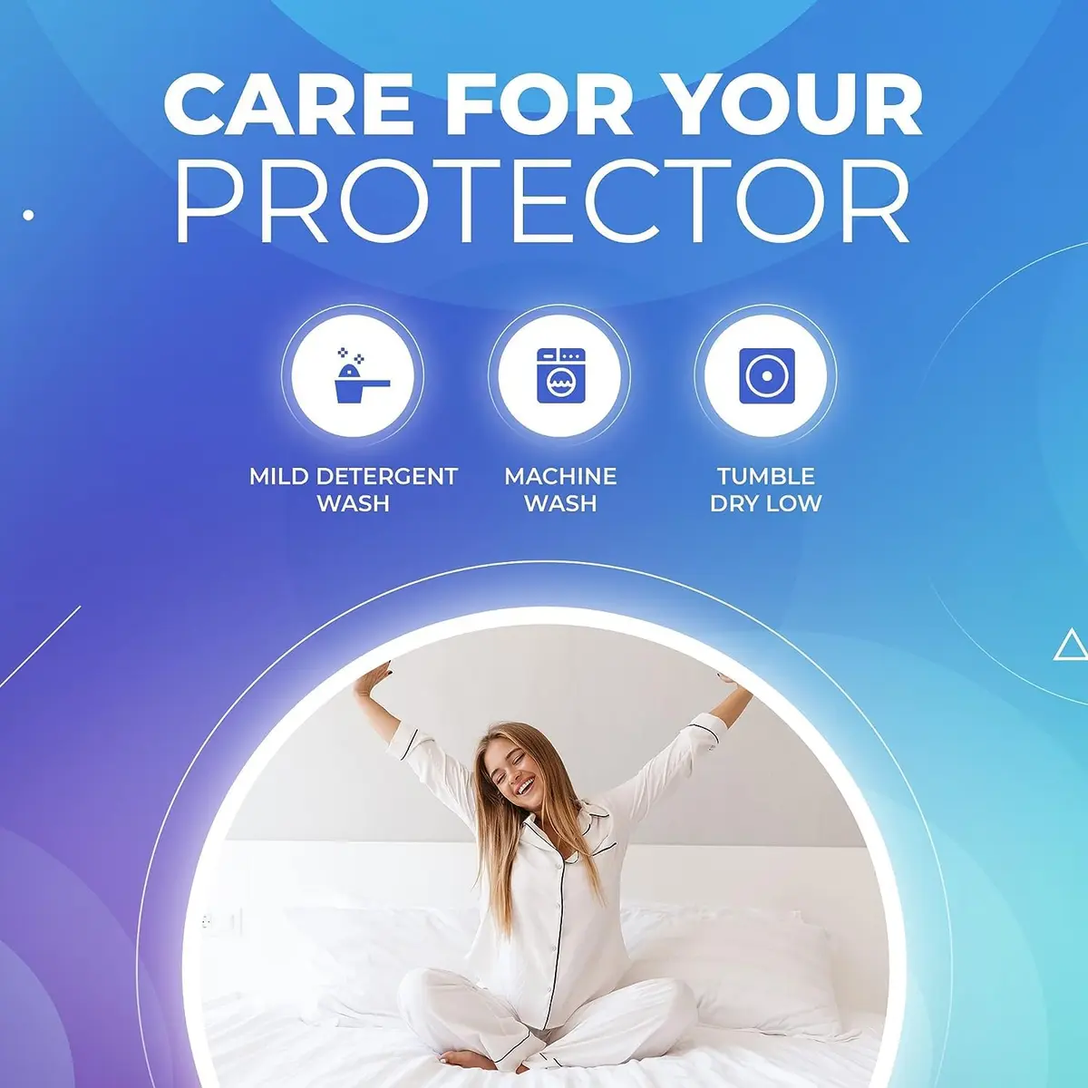PlushDeluxe Full Size Mattress Encasement 12-15" Waterproof Bedbug Proof Hypoallergenic Cotton Terry - view 7