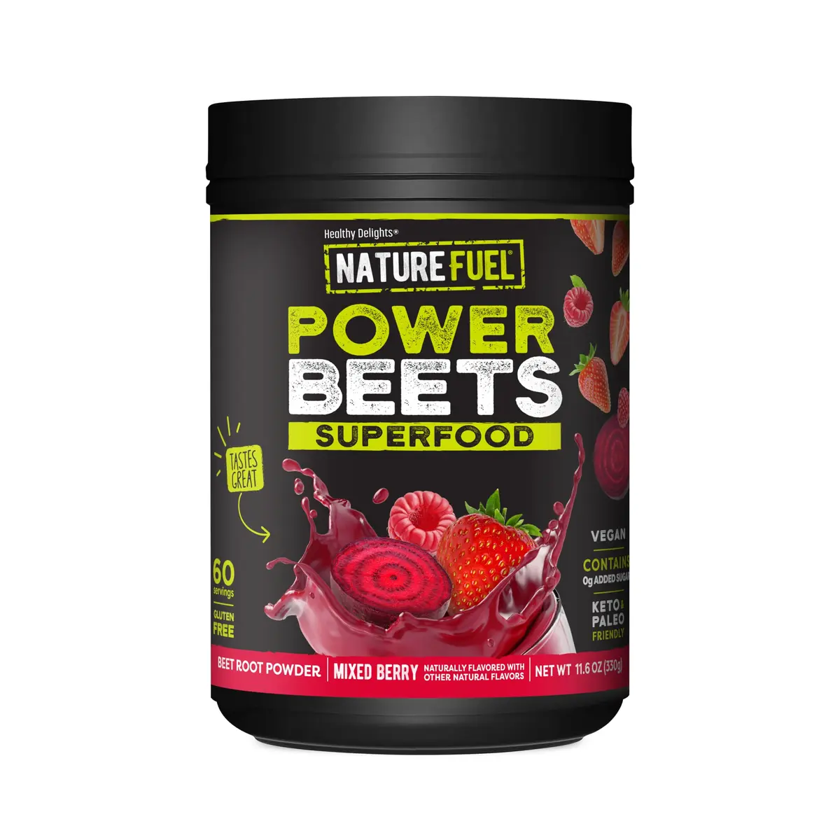 Healthy Delights Power Beets Powder 11.6 Ounce | Natural Energy & Antioxidant Support - main product image