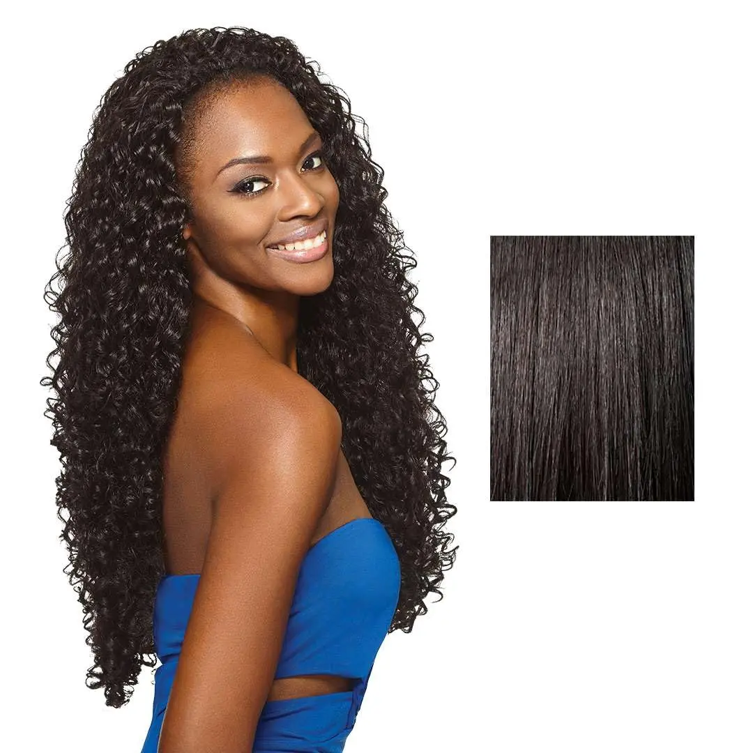 Outre Penny 26" (1B) Synthetic Quick Weave Half Wig | Natural Texture & Volume, Heat Resistant, Easy to Wear, Half Wig with New Cap Construction - main product image