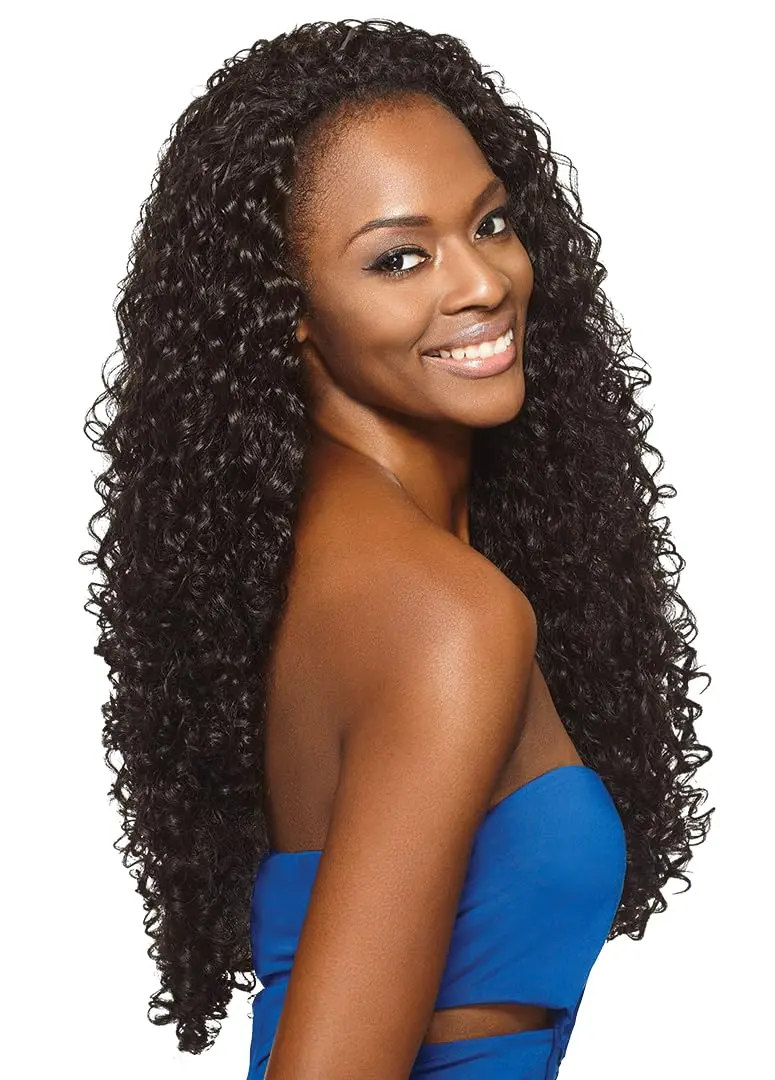 Outre Penny 26" (1B) Synthetic Quick Weave Half Wig | Natural Texture & Volume, Heat Resistant, Easy to Wear, Half Wig with New Cap Construction - view 3