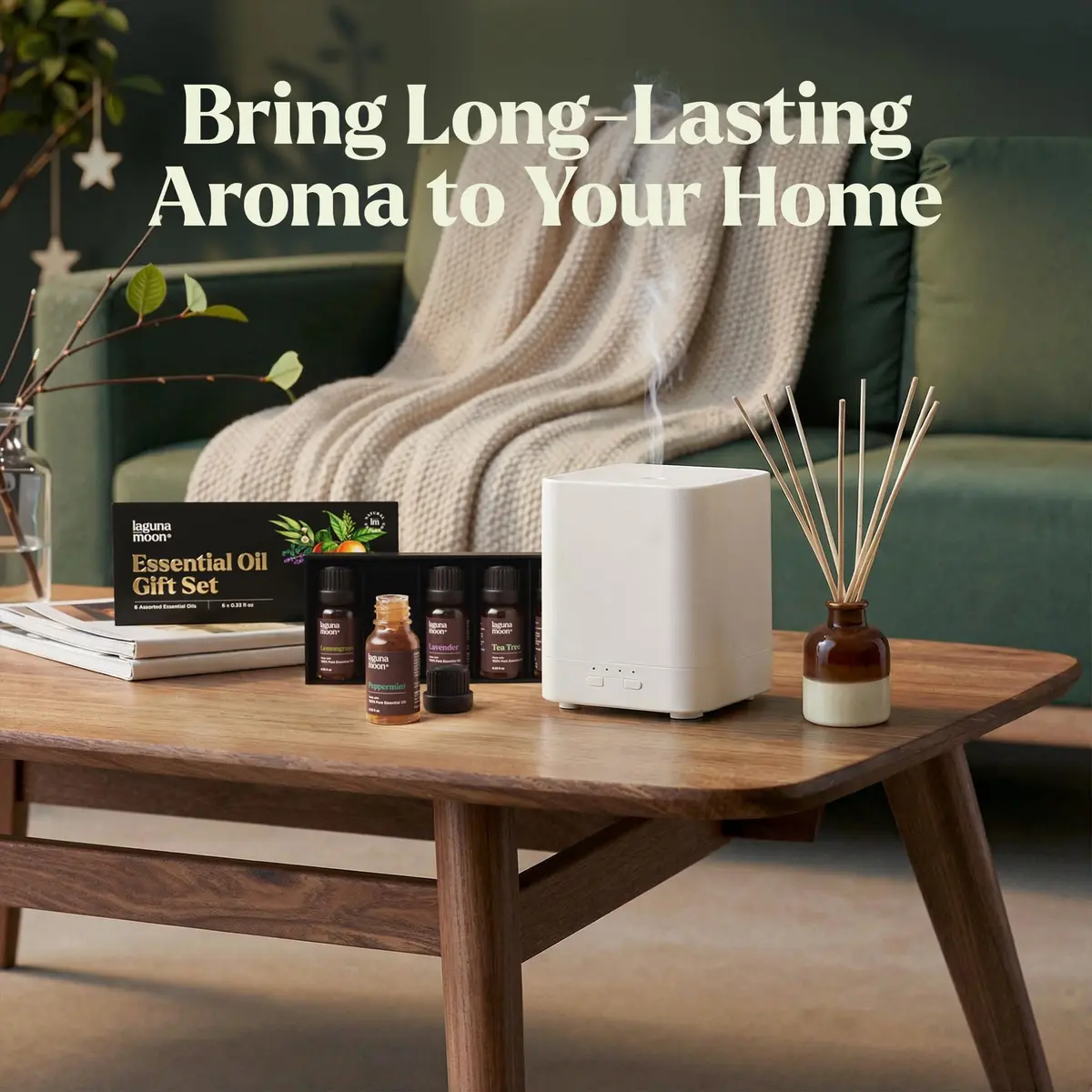 Lagunamoon Essential Oils Aromatherapy Set - 6 Oils for Diffusers, Home Care, Candle Making, 10mL | Pure, Natural, Gift-Ready - view 7
