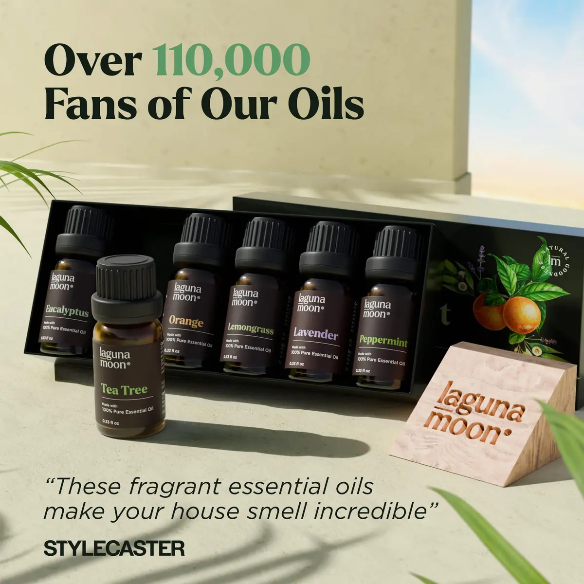 Lagunamoon Essential Oils Aromatherapy Set - 6 Oils for Diffusers, Home Care, Candle Making, 10mL | Pure, Natural, Gift-Ready - view 8