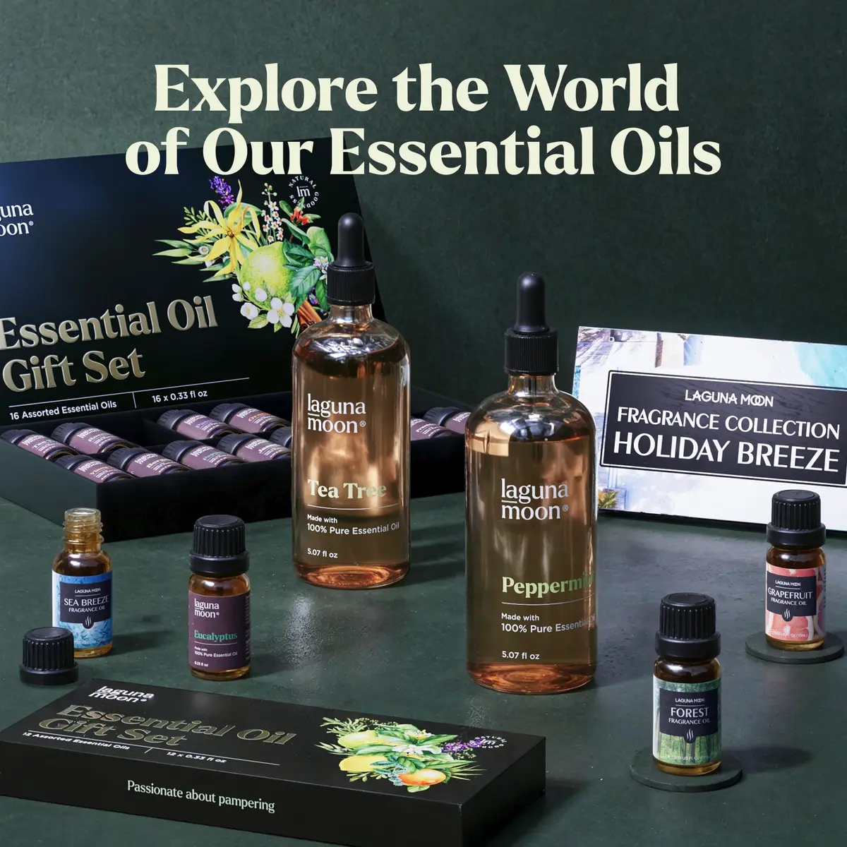 Lagunamoon Essential Oils Aromatherapy Set - 6 Oils for Diffusers, Home Care, Candle Making, 10mL | Pure, Natural, Gift-Ready - view 9