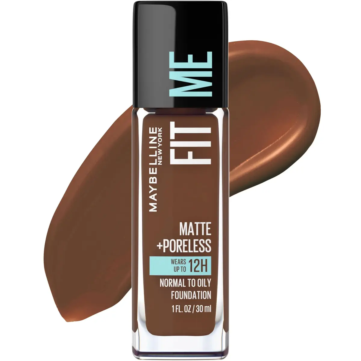 Maybelline Fit Me Matte + Poreless Foundation, Java (375), 1 Fl Oz | Oil-Free, Pore Minimizing - main product image