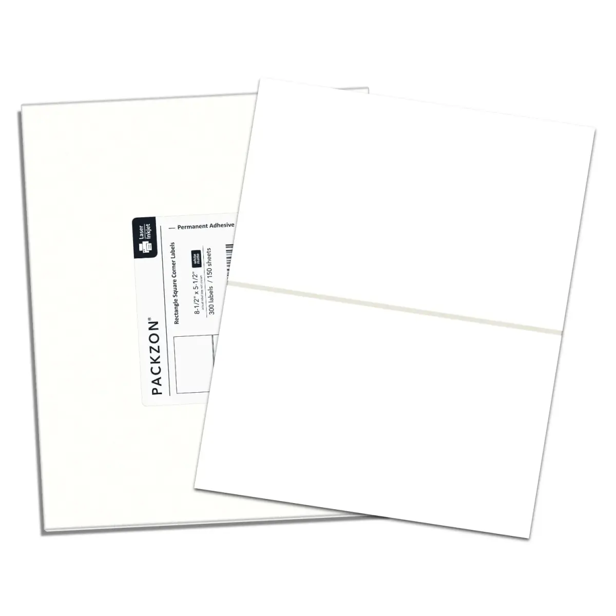 PACKZON White Shipping Labels 8.5 x 5.5 Inches (300 Labels) | Professional Grade, Permanent Adhesive - view 6