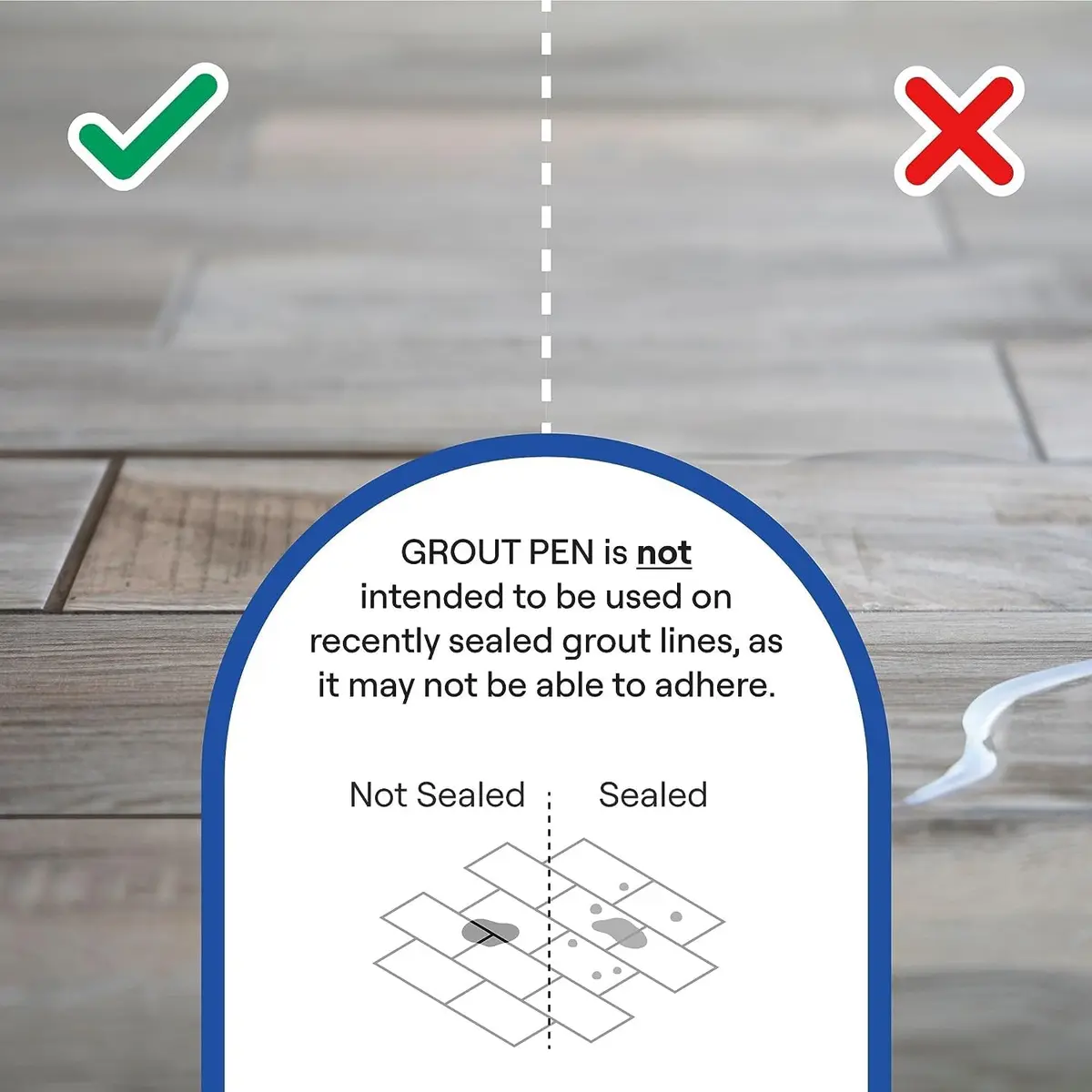 Rainbow Chalk Markers Grout Pen Cream Tile Grout Paint Marker Restorer 7mL (0.24 Fl Oz) | Waterproof Grout Line Refresher for Kitchen & Bathroom - view 5