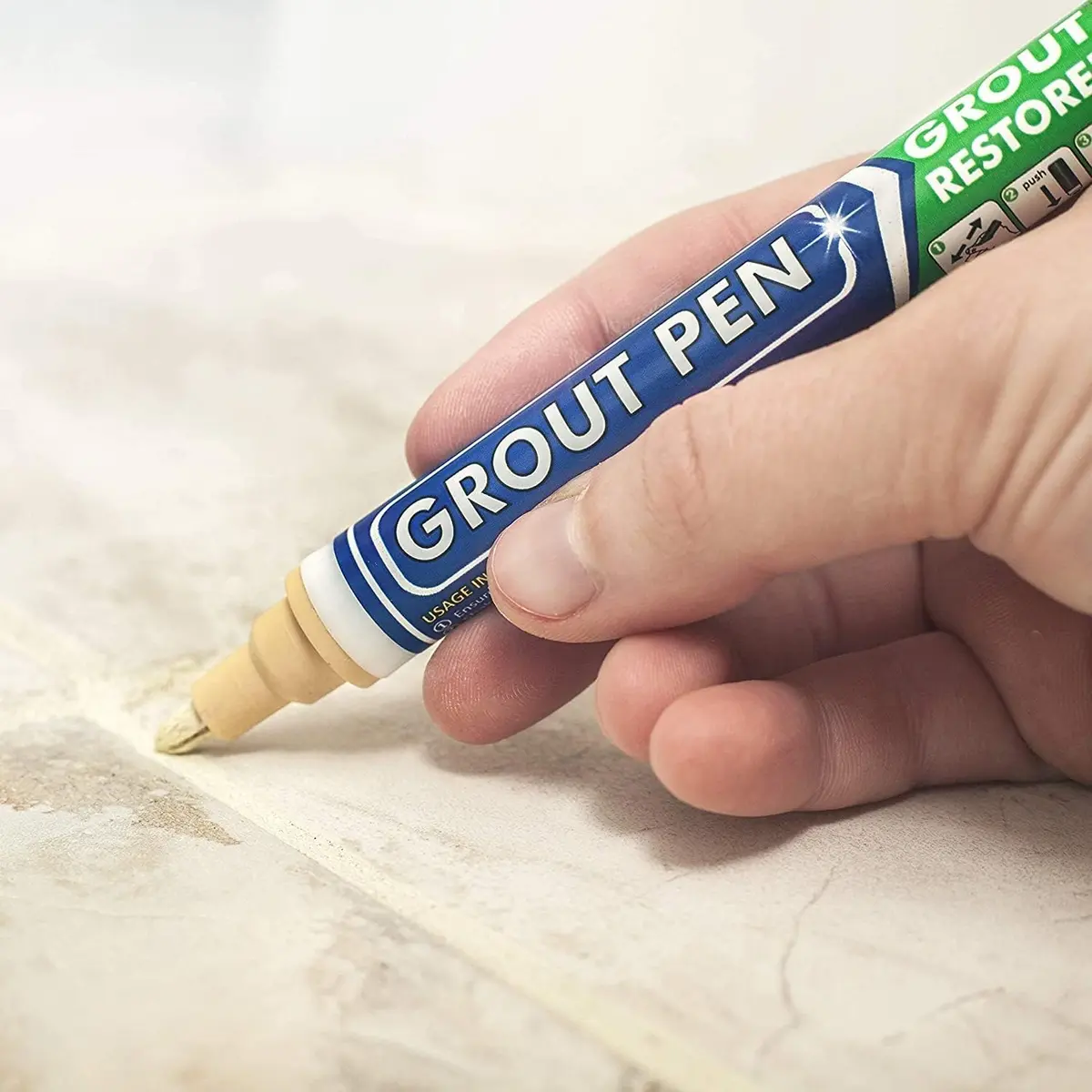 Rainbow Chalk Markers Grout Pen Cream Tile Grout Paint Marker Restorer 7mL (0.24 Fl Oz) | Waterproof Grout Line Refresher for Kitchen & Bathroom - view 8