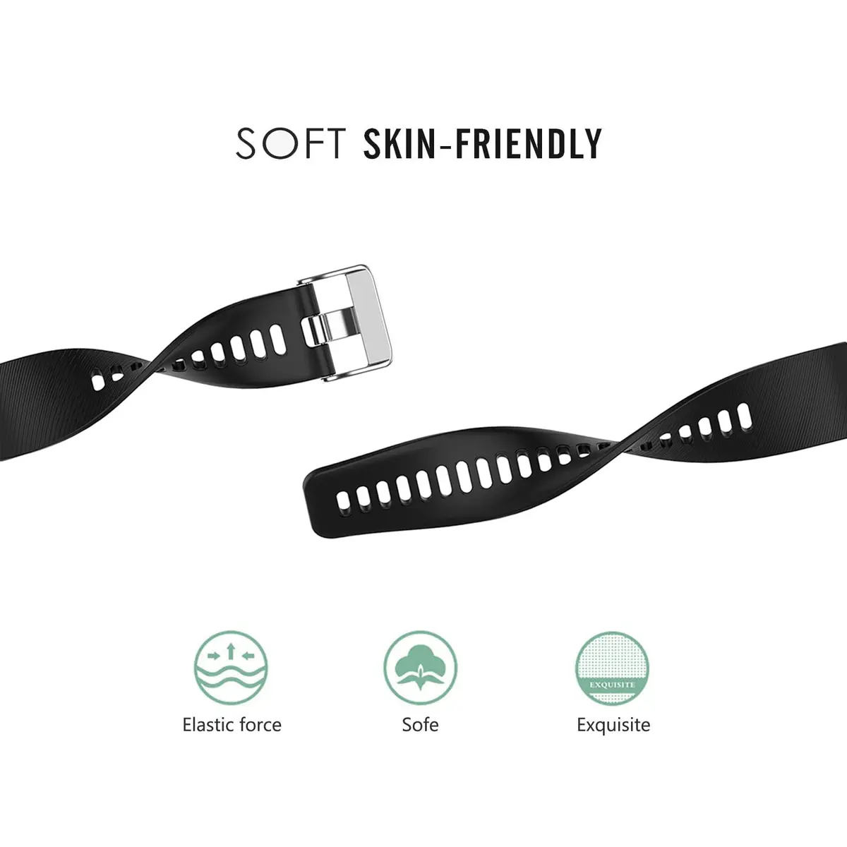 AUTRUN Compatible Garmin Forerunner 35 Silicone Wristband | Adjustable & Durable (130mm-230mm) - view 7