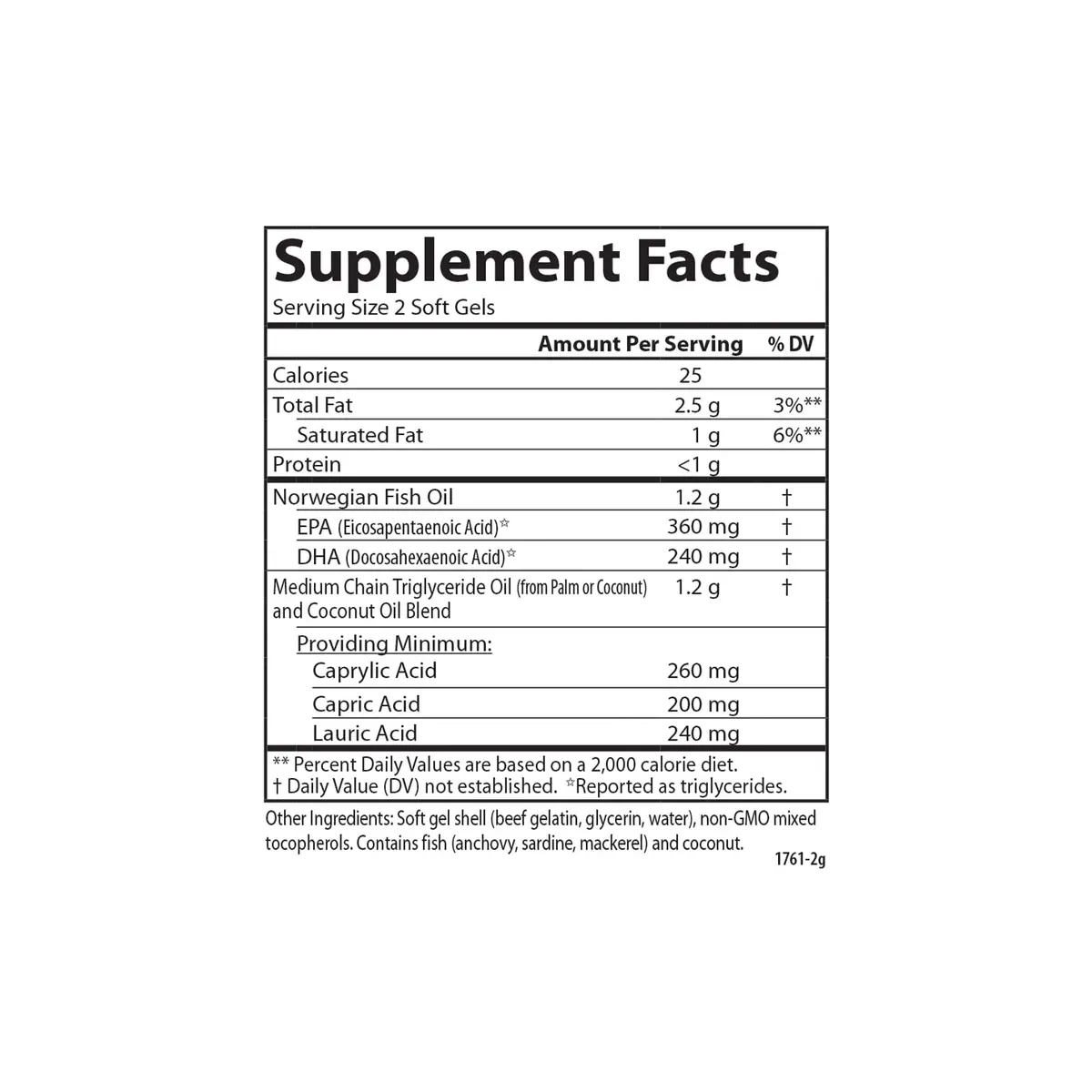 Carlson MCT & Omega-3 Coconut Oil 120 Softgels | Supports Heart & Brain Health - view 4