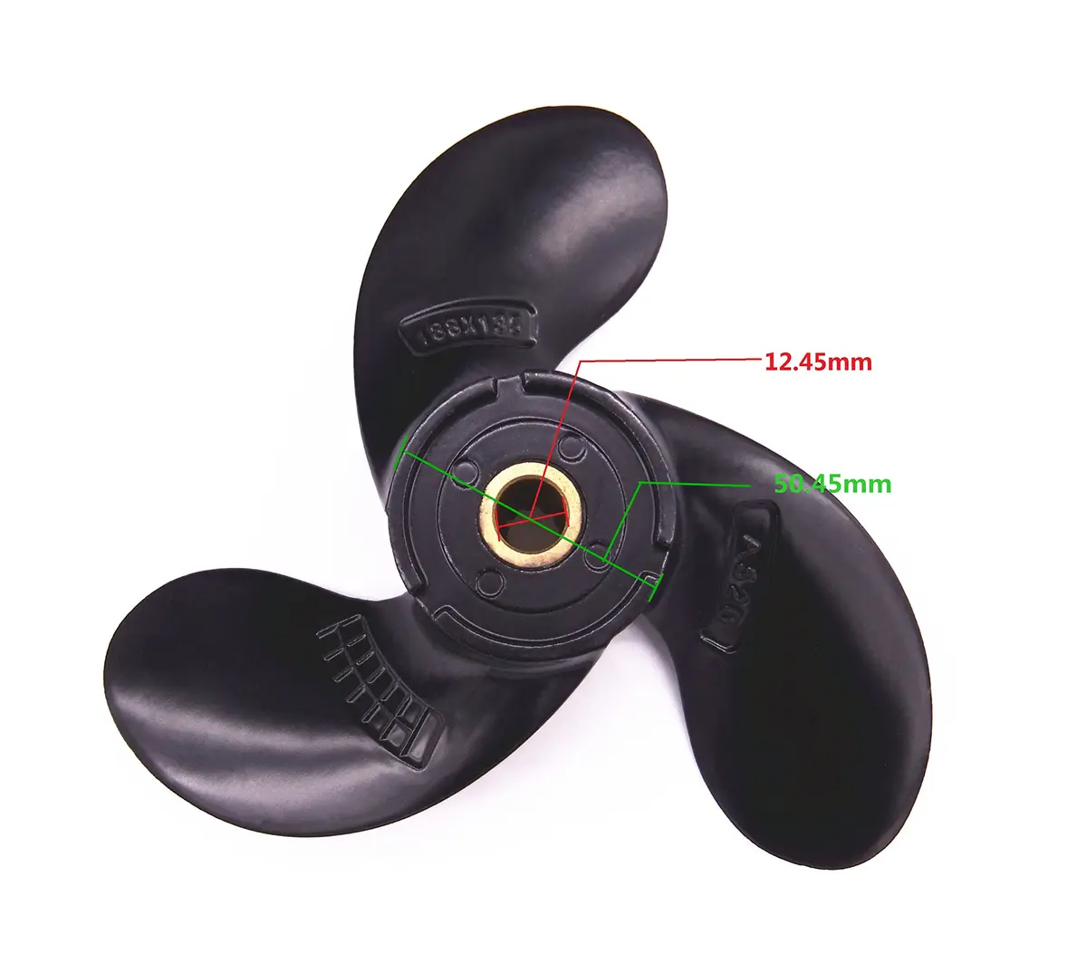 SouthMarine Outboard 58110-97JA0-019 Aluminum Alloy Propeller 7.5x6 | Fits Suzuki 2.5HP Outboard - view 6