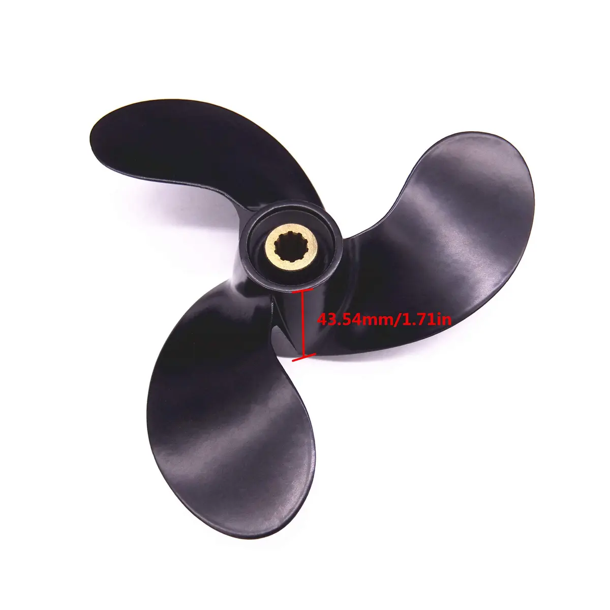 SouthMarine Outboard 58110-97JA0-019 Aluminum Alloy Propeller 7.5x6 | Fits Suzuki 2.5HP Outboard - view 3