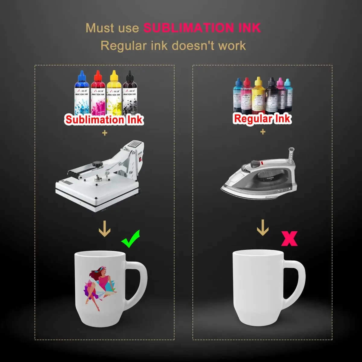 A-SUB Sublimation Paper 8.5x11 Inch 110 Sheets 125g | Fast Dry & High Transfer Rate - view 4