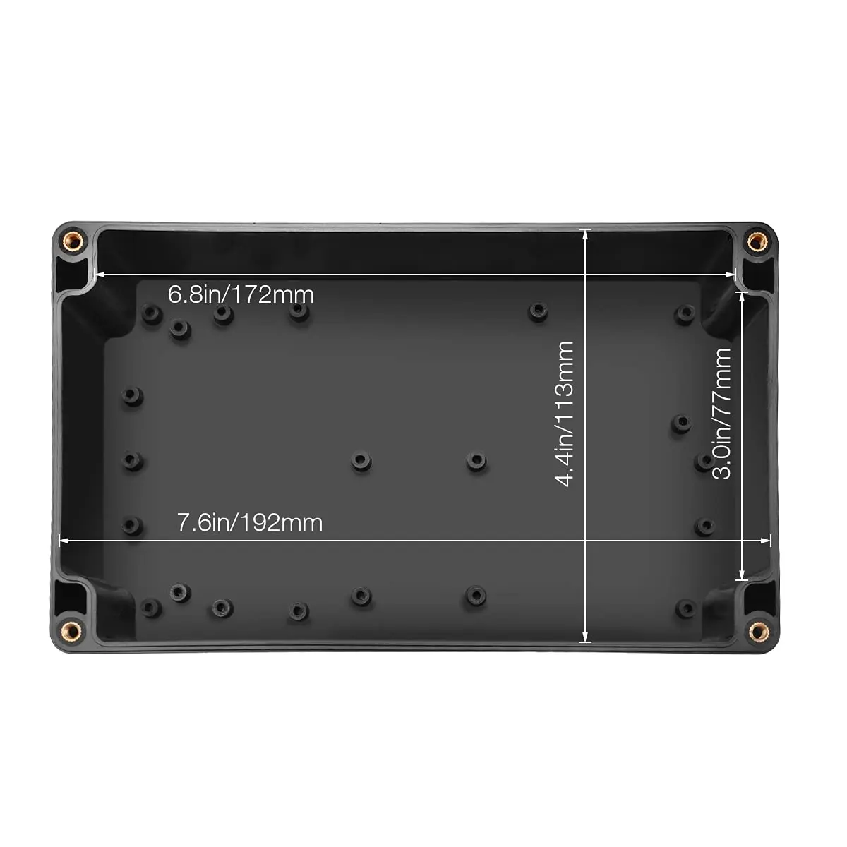 PINFOX Waterproof Electronic ABS Plastic Junction Project Box Enclosure 200mm x 120mm x 75mm | IP65 Waterproof - view 6