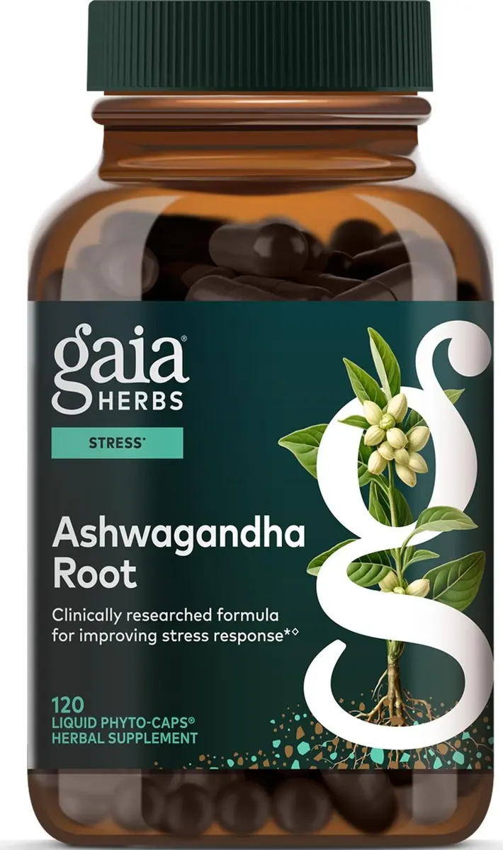 Gaia Herbs Ashwagandha Root 350 mg | Vegan Capsules for Stress & Sleep Support - main product image