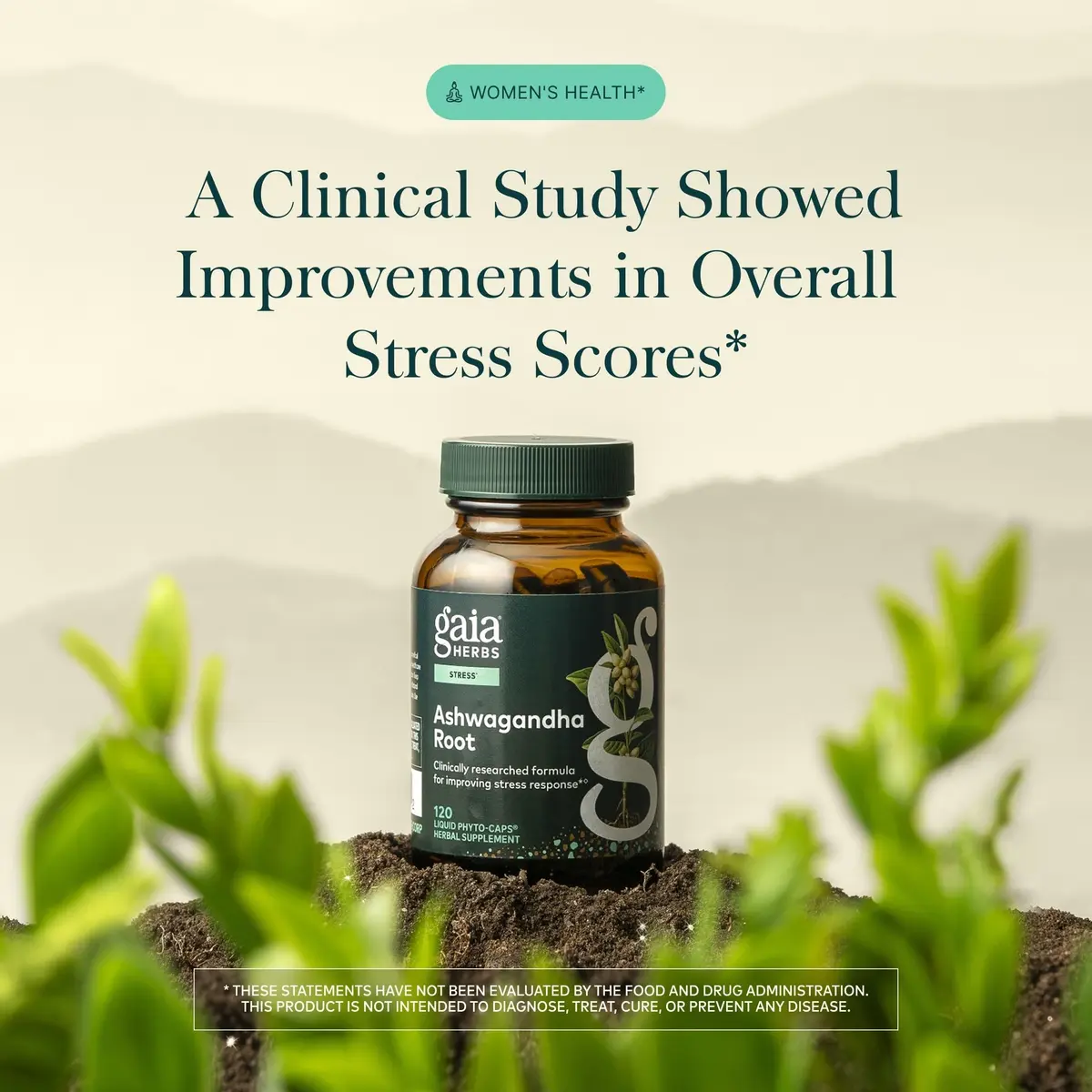 Gaia Herbs Ashwagandha Root 350 mg | Vegan Capsules for Stress & Sleep Support - view 3