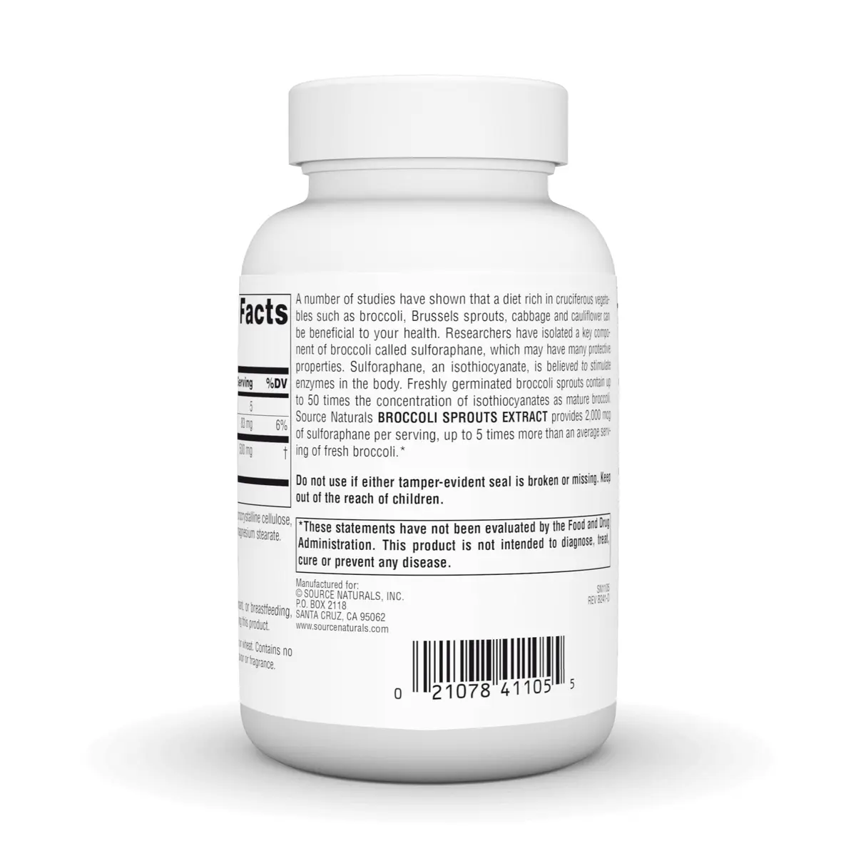 Source Naturals Broccoli Sprouts Extract, 250 mg | 120 Tablets for Immune Support in India - view 4