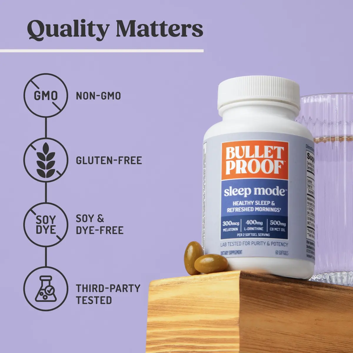 Bulletproof Sleep Mode Softgels 60 Count | Supports Restorative Sleep & Energy - view 5