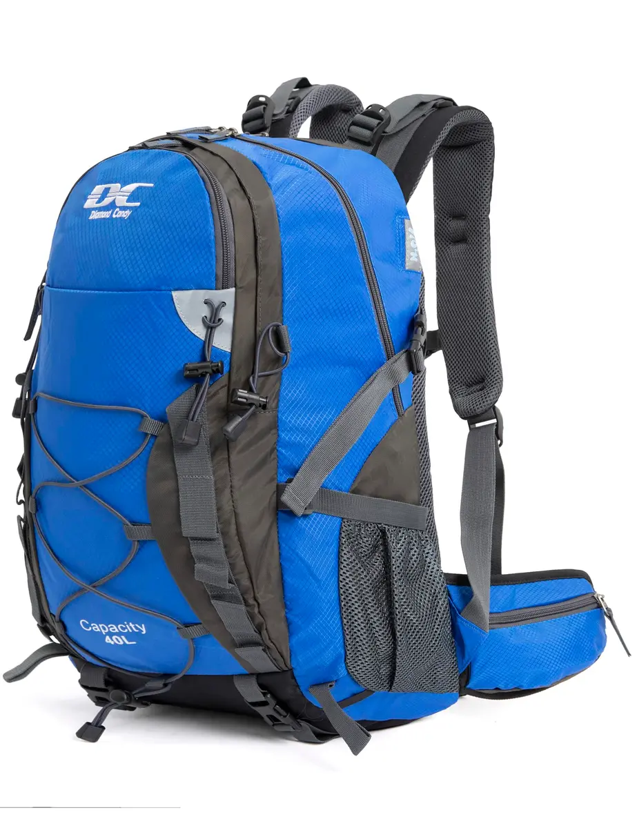 Diamond Candy 40L Hiking Backpack Waterproof Daypack for Men and Women | 40L Capacity, Waterproof Nylon, Breathable Mesh, Multiple Compartments - main product image