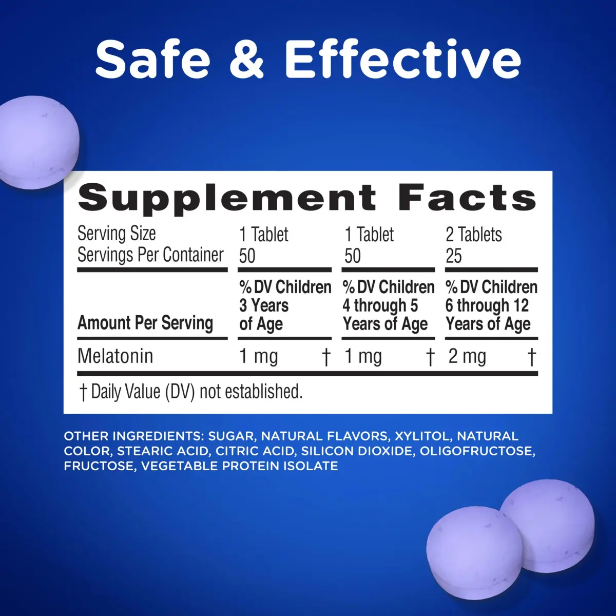 Zarbee's Kids Sleep Melatonin Chewable Supplement 1 Mg 50 Count | Natural Grape Flavor, Drug-Free Sleep Support - view 5
