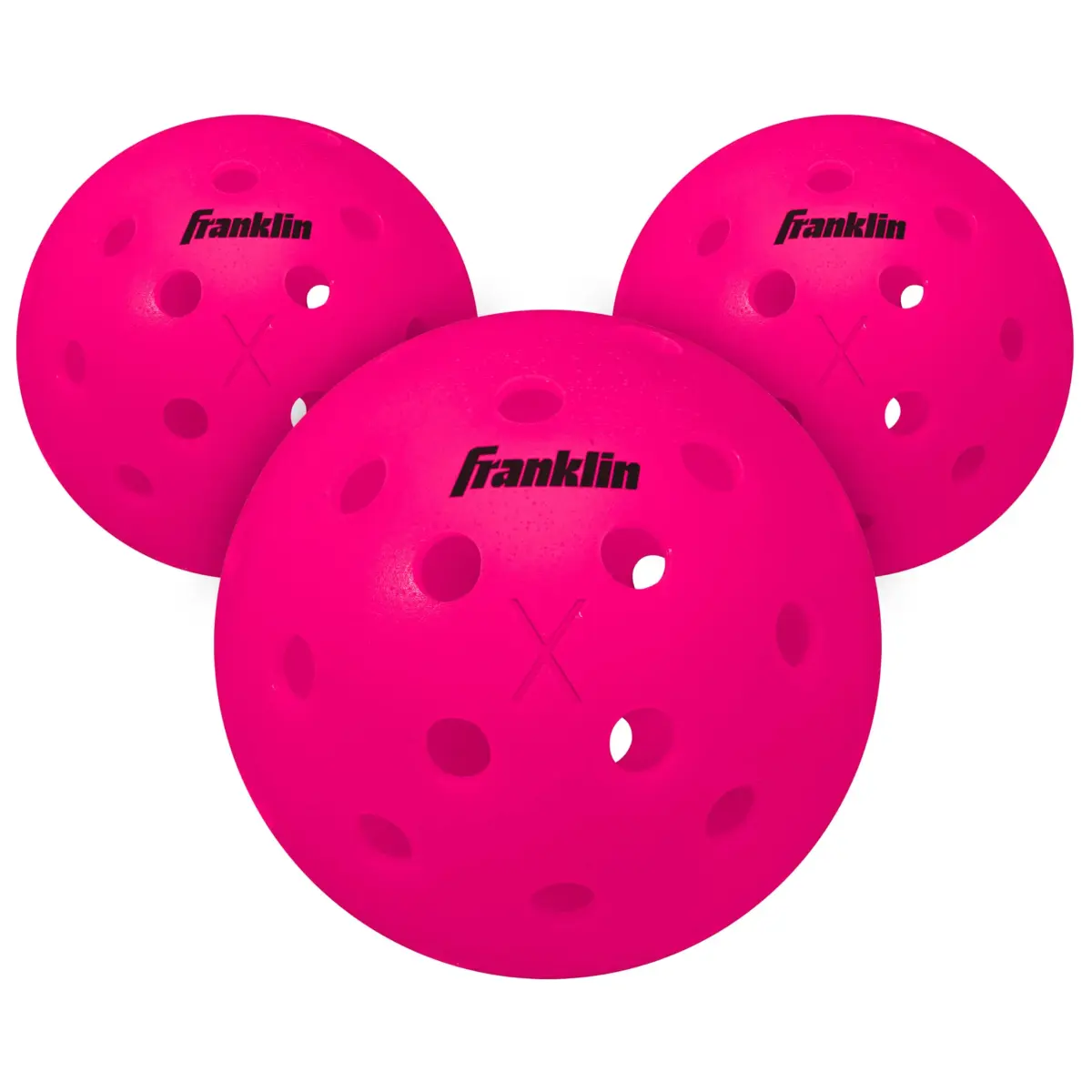 Franklin Sports X-40 Outdoor Pickleball Balls 74mm (3 Pack) | USAP Approved for True Flight & Spin - main product image