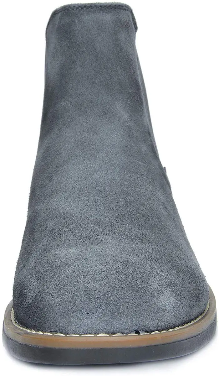 Bruno Marc Men's Classic Chelsea Ankle Dress Boots, Grey, 10 | Crease-Resistant PU & Cushioned Comfort - view 8
