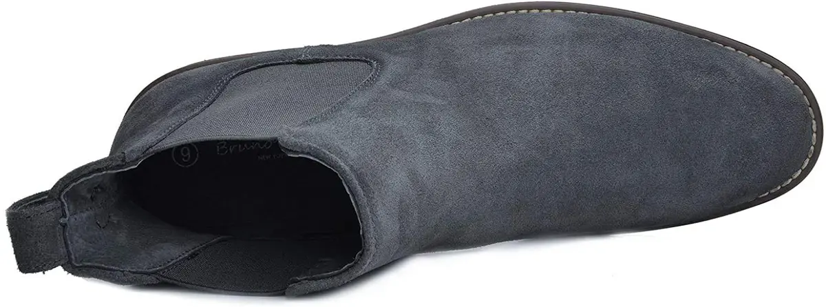 Bruno Marc Men's Classic Chelsea Ankle Dress Boots, Grey, 10 | Crease-Resistant PU & Cushioned Comfort - view 9