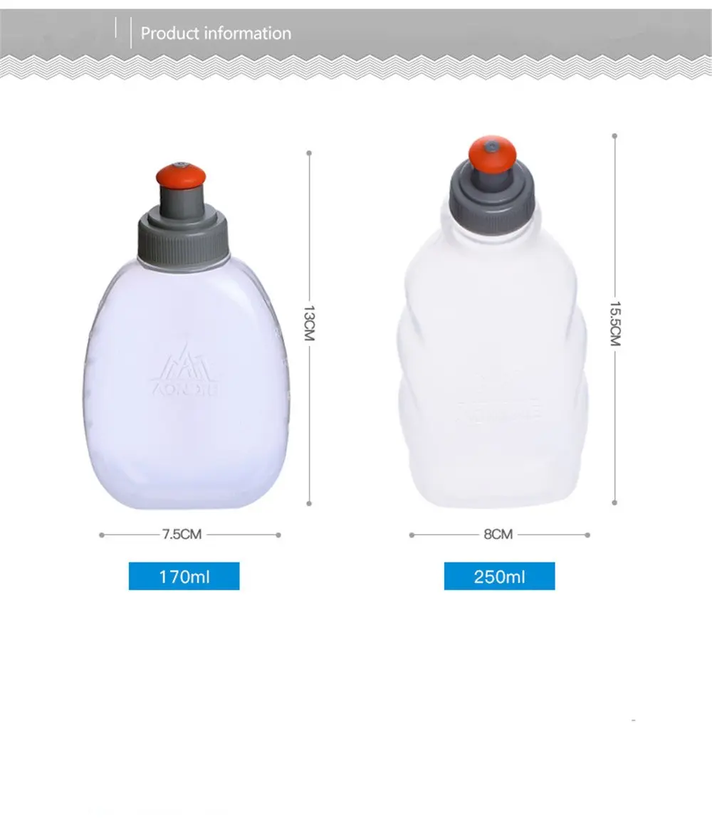 AONIJIE 2-Pack 170ml & 250ml Sports Water Bottles | BPA-Free & Leak-Proof for Marathon Running - view 2