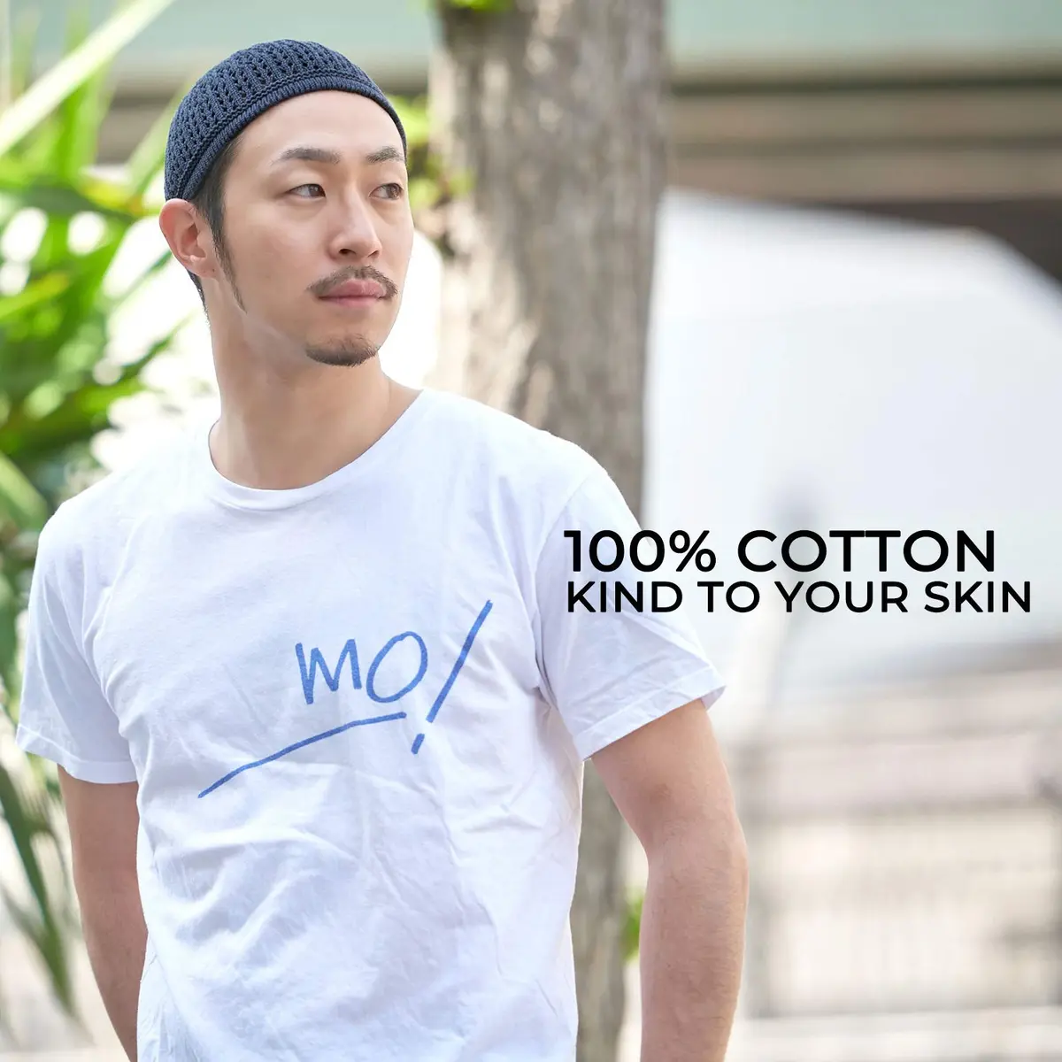 CHARM 100% Cotton Skull Cap Beige | Breathable Summer Headwear for Men & Women - view 2
