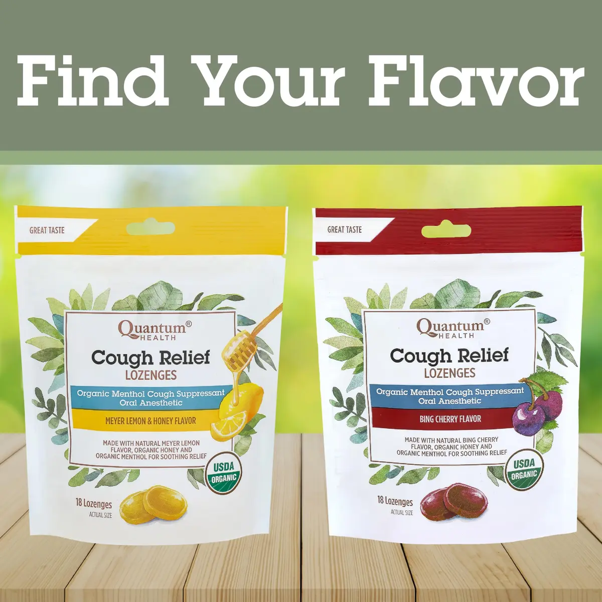 Quantum Organic Cough Drops Meyer Lemon & Honey 18 Lozenges | Soothing Throat & Cough Relief - view 7