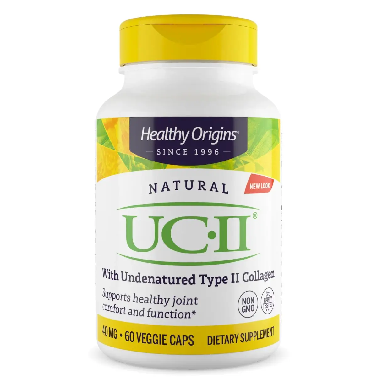 Healthy Origins UC-II Collagen 40 mg, 60 Veggie Caps | Joint Support with Clinical Studies - main product image