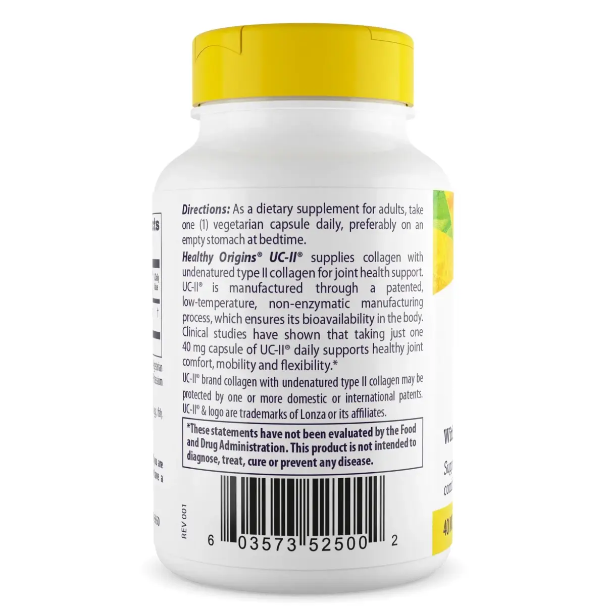 Healthy Origins UC-II Collagen 40 mg, 60 Veggie Caps | Joint Support with Clinical Studies - view 2
