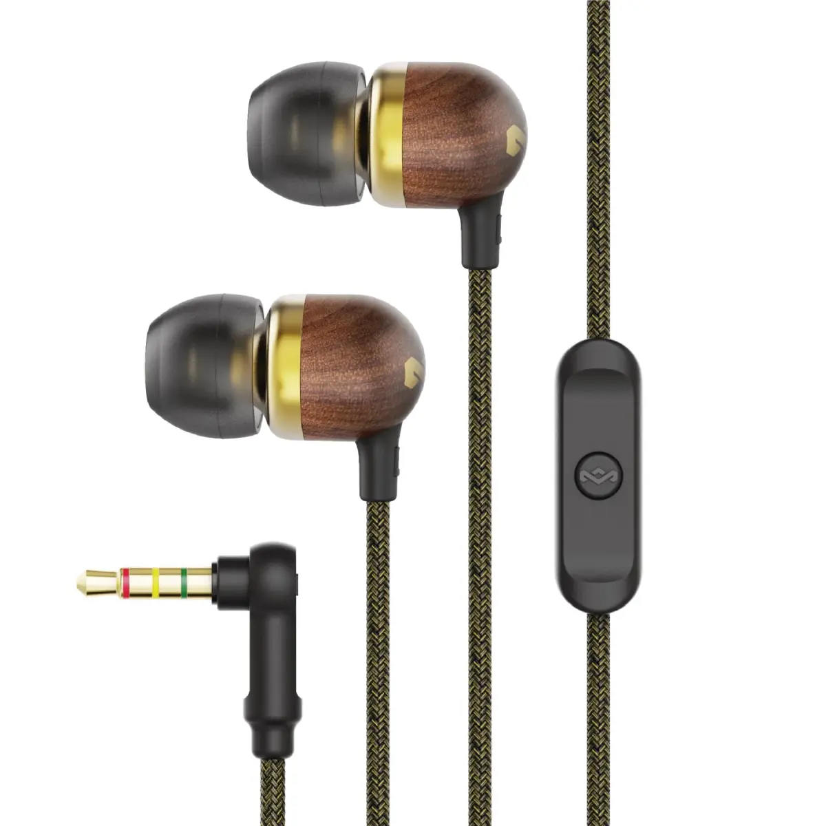 House of Marley Smile Jamaica Wired Earbuds with Microphone, Noise-Isolating In-Ear Headphones, 32g (1.13 oz) | 9mm Dynamic Drivers - main product image