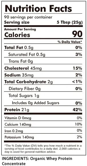 Raw Organic Whey Protein Powder Grass Fed Unflavored 2.27 kg (5 lb) | USDA Organic 1-Ingredient Protein - view 5