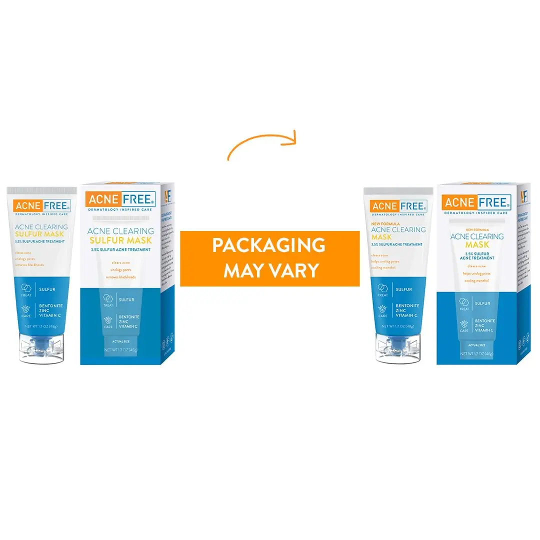 AcneFree Acne Clearing Mask with Sulfur for Acne & Oily Skin, 1.7 Oz | Absorbs Excess Oil & Unclogs Pores - view 2
