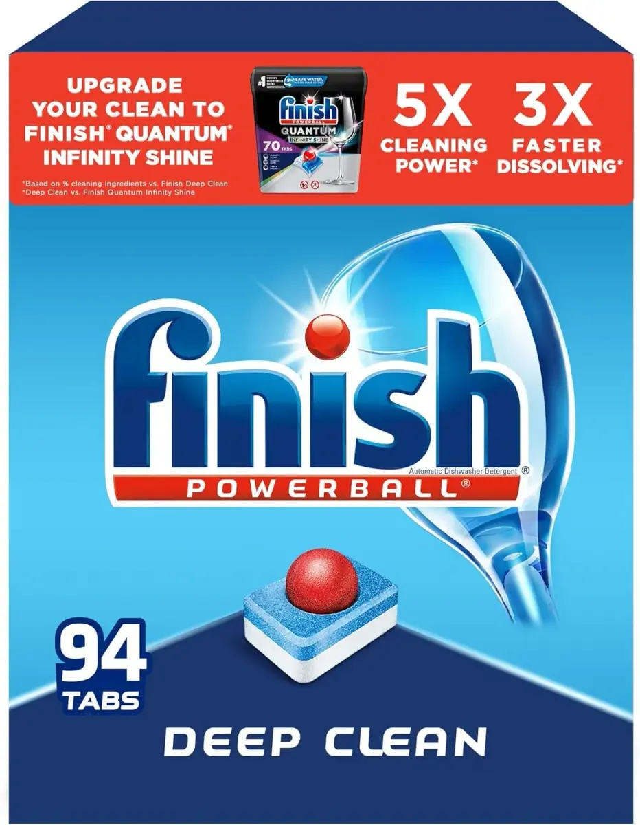 Finish Powerball Dishwasher Pods Plastic Free Fresh Scent 94 Count | 3X Concentrated Cleaning Power - view 8