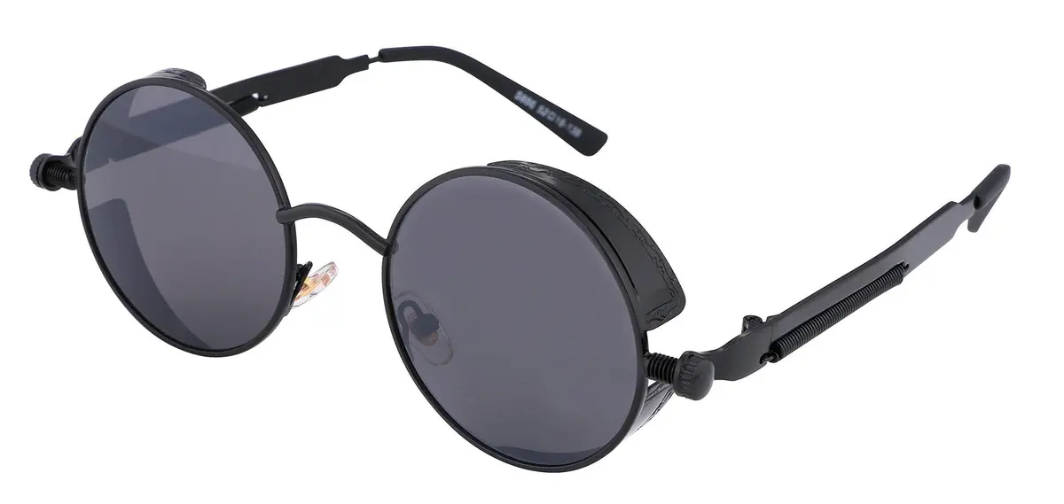 FEISEDY Retro Gothic Steampunk Sunglasses Round Metal Frame Punk Circle Inspired Shade Men B1857 - main product image