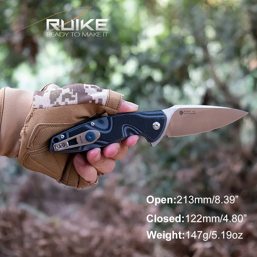 Ruike Small Pocket Folding Knife 14C28N Stainless Steel | Compact Tactical Survival Tool - view 3