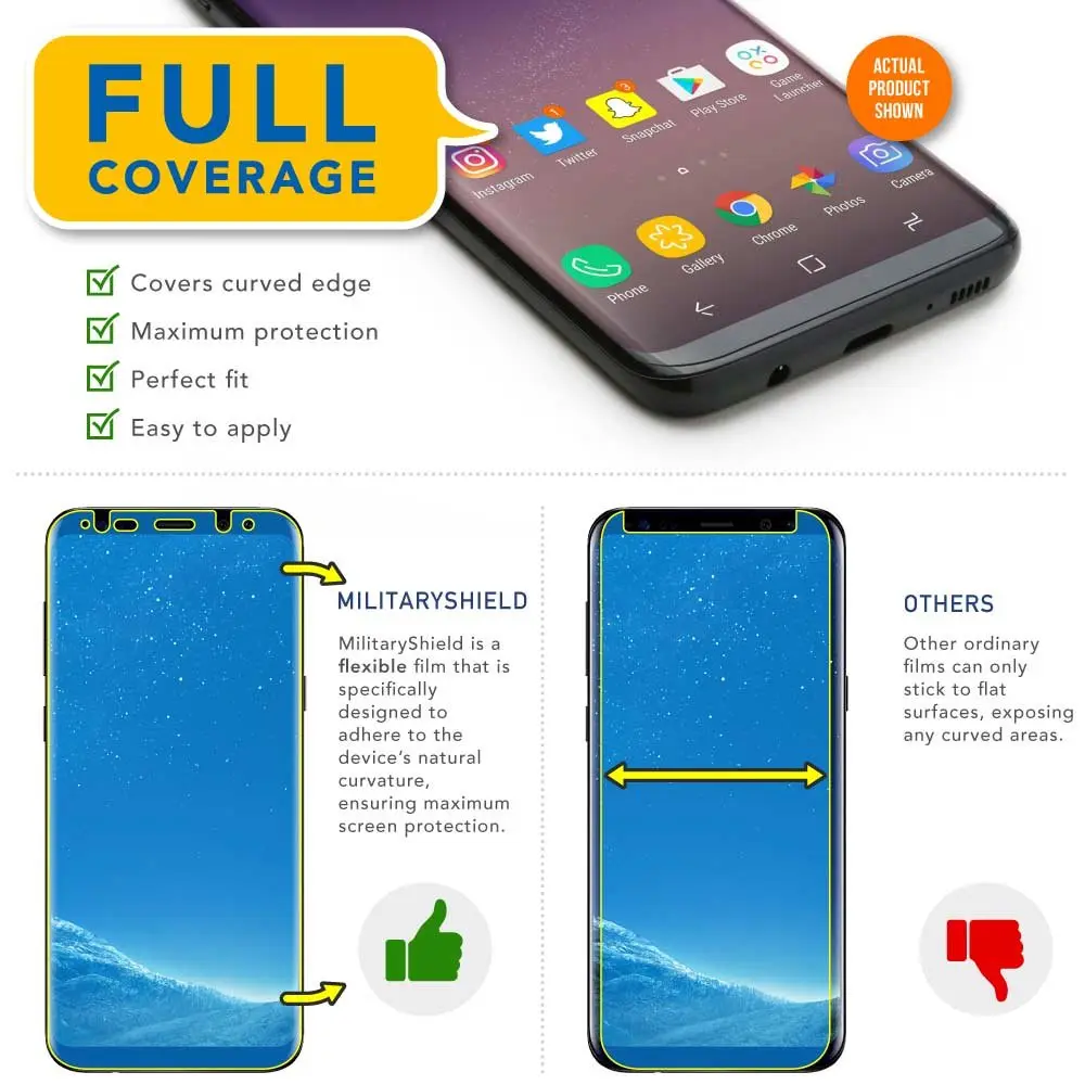 ArmorSuit 2 Pack for Samsung Galaxy S8+ (6.2 Inch) Screen Protector HD Clear MilitaryShield Film — Made in the USA - view 2