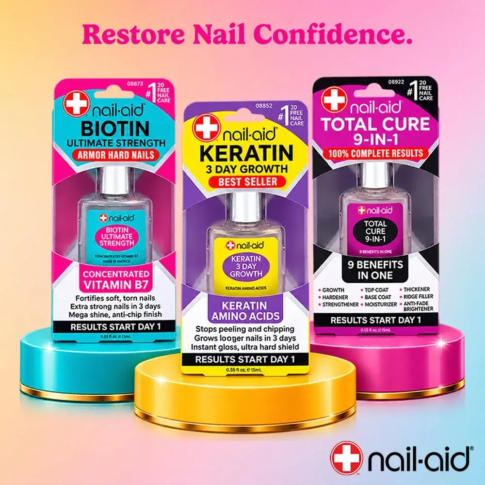 Nail-Aid Keratin 3 Day Growth Nail Strengthener 16ml (0.55 Fl Oz) | Strengthens Weak Nails - view 4