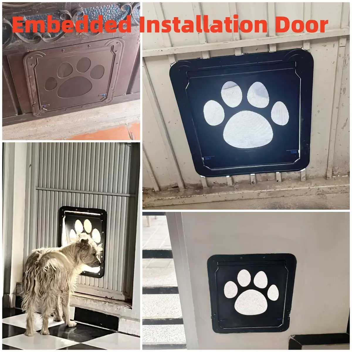 NAMSAN Dog Screen Door with Magnetic Flap & Lockable Panel, 12x14 Inch Inner Size | Secure Pet Access for Screen Doors - view 8