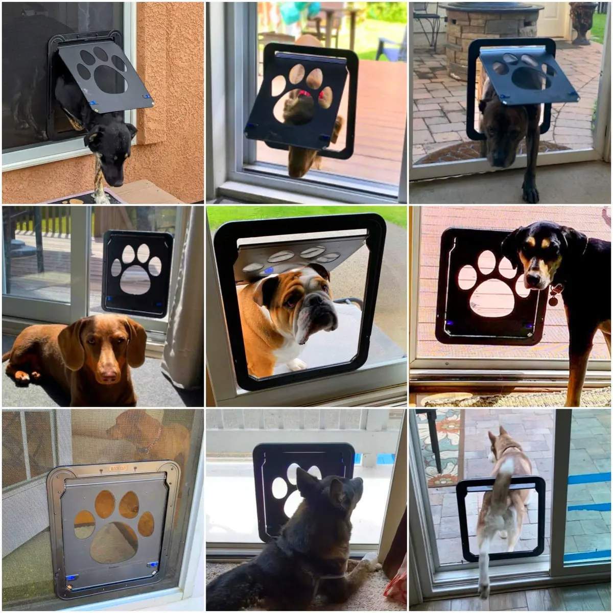 NAMSAN Dog Screen Door with Magnetic Flap & Lockable Panel, 12x14 Inch Inner Size | Secure Pet Access for Screen Doors - view 2