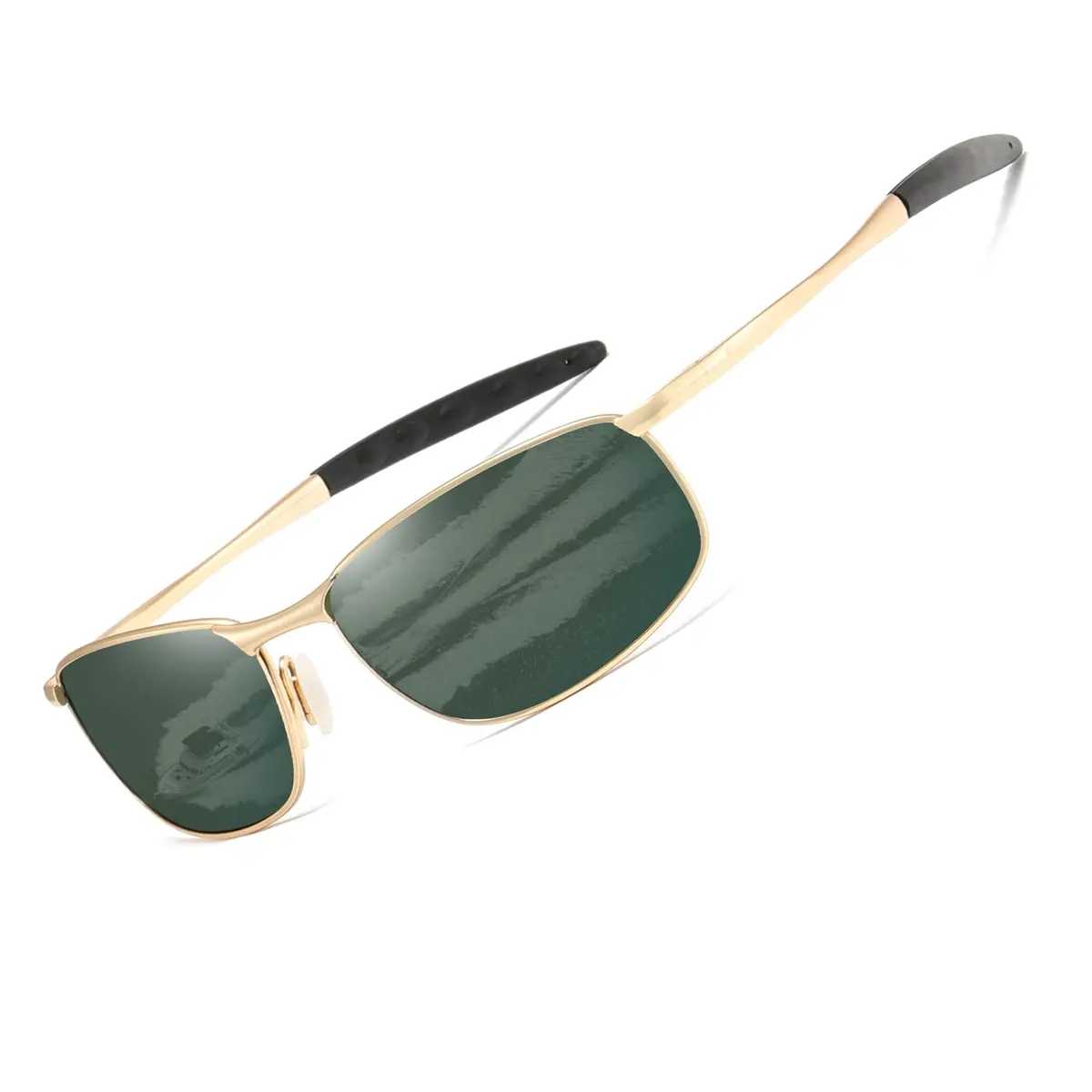 AEVOGUE Rectangular Polarized Sunglasses AE0395 | UV400 Protection, Metal Frame, 59mm Lens Width - main product image