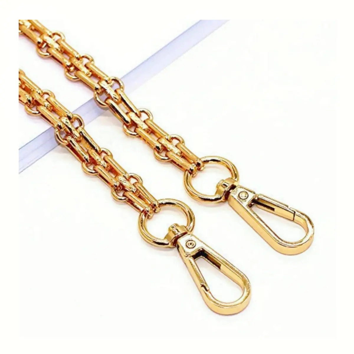LONG TAO 47" DIY Iron Chain Strap Handbag Chains Accessories Purse Straps | Gold Chain Handle for Bags - main product image
