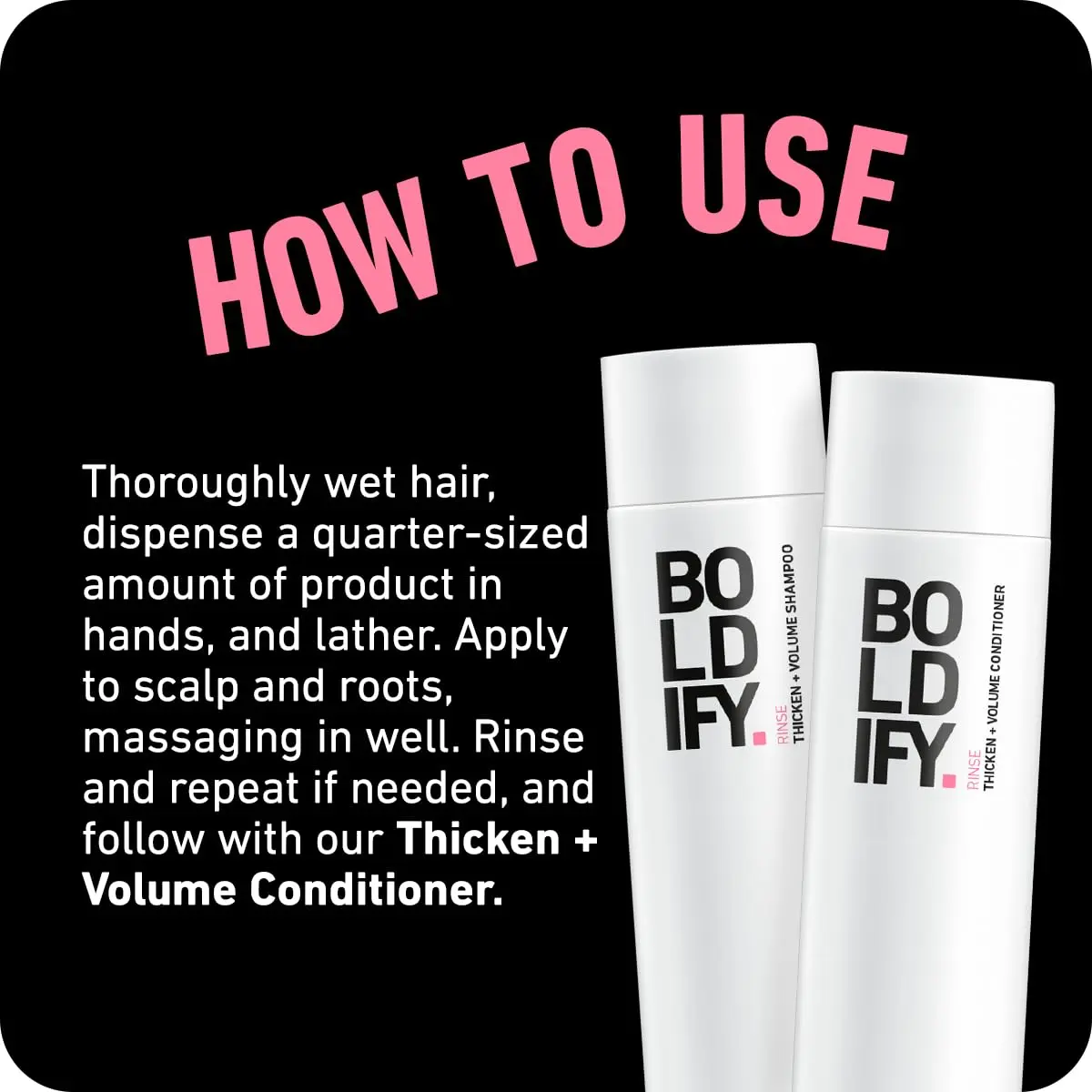 Boldify Thickening Shampoo, Volumizing Shampoo for Fine Hair, 236.5ml | Supports Thicker, Fuller Hair - view 7