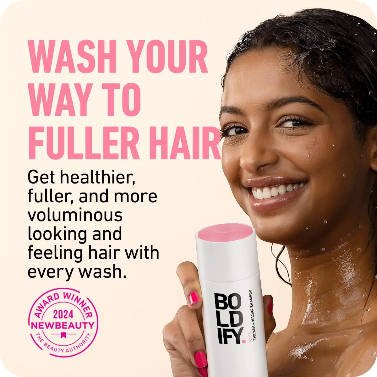 Boldify Thickening Shampoo, Volumizing Shampoo for Fine Hair, 236.5ml | Supports Thicker, Fuller Hair - view 2
